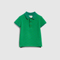 Baby GG cotton polo shirt - green and dark green