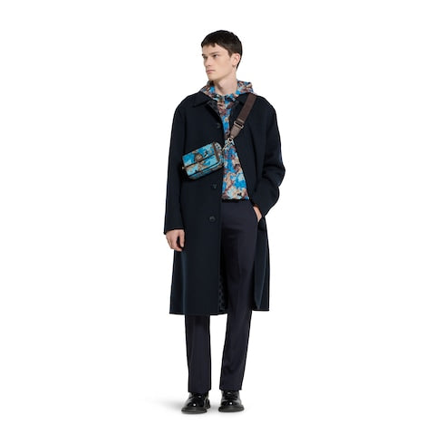 Double wool coat - blue