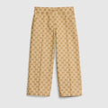 Children's GG canvas pants - sand and brown