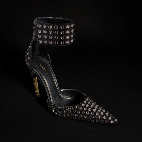Women's Castello pump - black satin