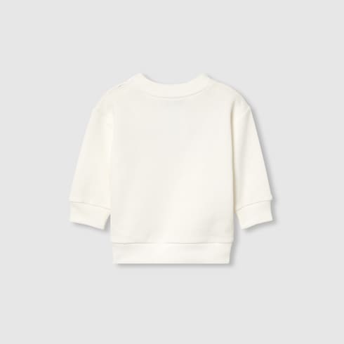 Baby printed cotton sweatshirt - white