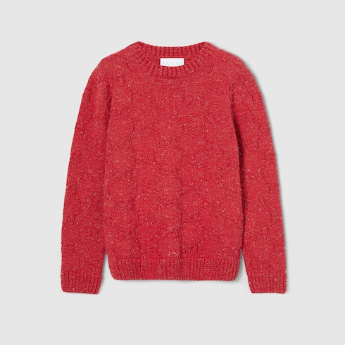 Children's GG cotton sweater - red