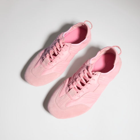Women's Flex sneaker - pink suede and leather