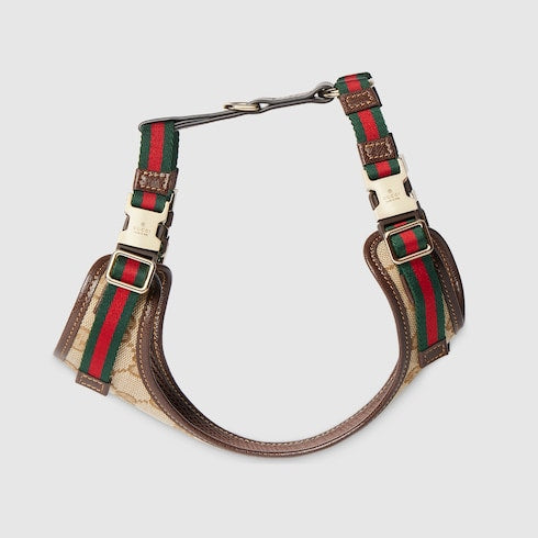 Extra-small padded pet harness - sand and brown GG canvas