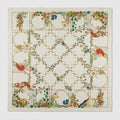 Printed silk twill carré - ivory and multicolor