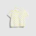 Children's cotton shirt with print - white