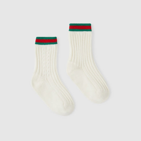 Baby cotton socks with Web - off white