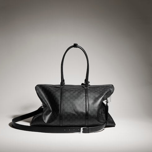 Gucci Essence Classic large duffle bag - black GG canvas