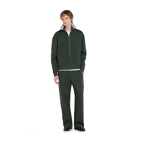 GG technical jersey zip jacket - dark green