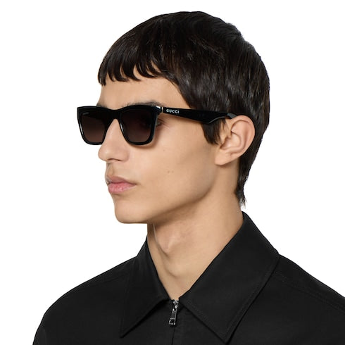 Rectangular frame sunglasses - black