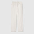 GG cotton denim jacquard pants - white