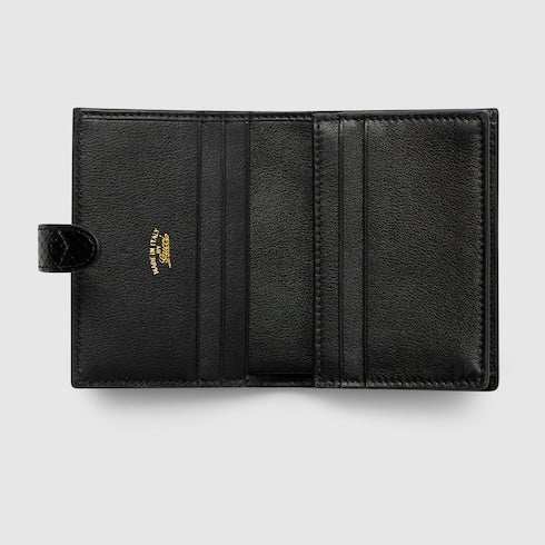 Gucci Jackie anaconda medium wallet - black