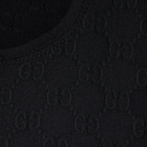 GG jersey jacquard dress - black