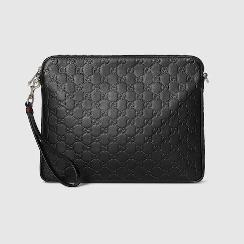 GG Emblem medium crossbody bag - black GG leather
