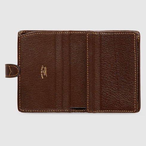 Gucci Jackie medium wallet - sand and brown GG canvas