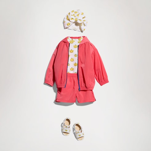 Baby nylon froissé shorts - pink