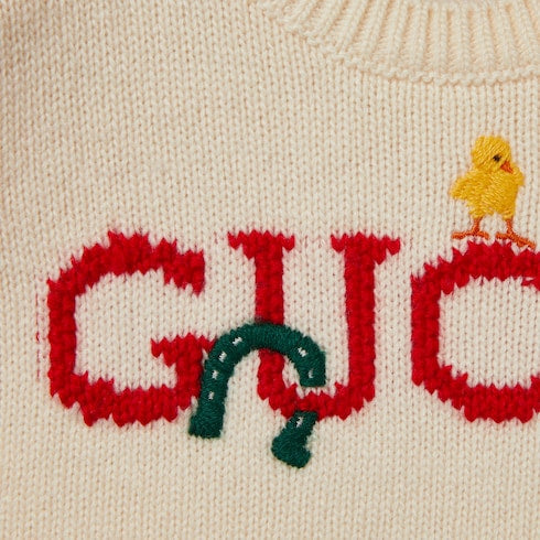 Baby wool sweater - white