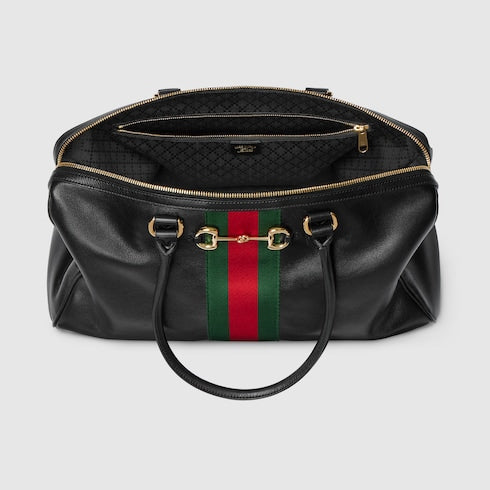Borsetto large boston bag - black leather