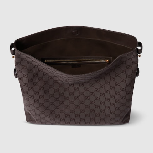 Gucci Beatrix large tote bag - brown and dark brown GG canvas