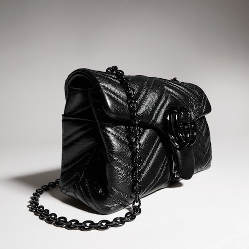 GG Marmont mini shoulder bag - black leather
