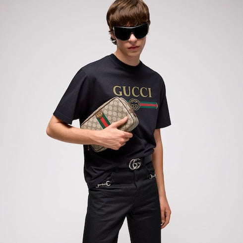 Gucci Savoy small toiletry case - beige and ebony Supreme