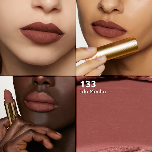 120 Sonia Light Beige, Rouge à Lèvres Mat Lipstick - 133 'Ida Mocha'