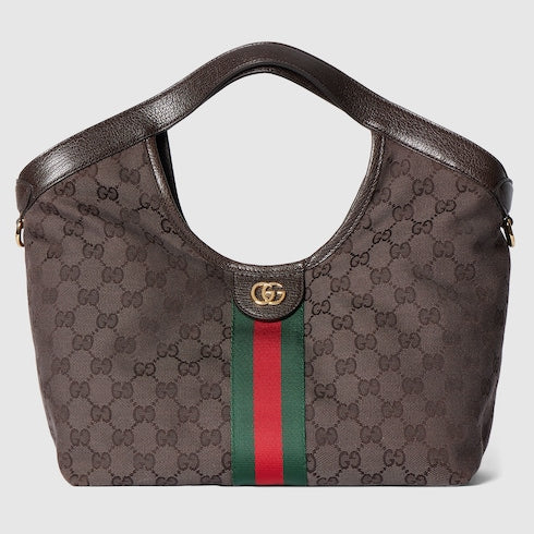 Gucci Giglio small tote bag - dark brown GG canvas