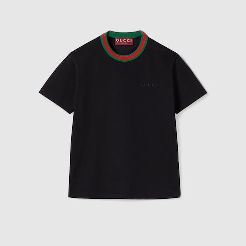 Cotton jersey T-shirt - black