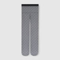 Printed stretch nylon tights - black