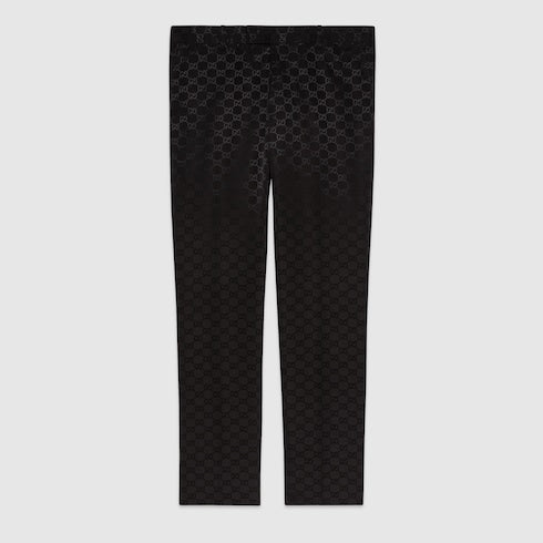 GG cotton viscose formal pant - black