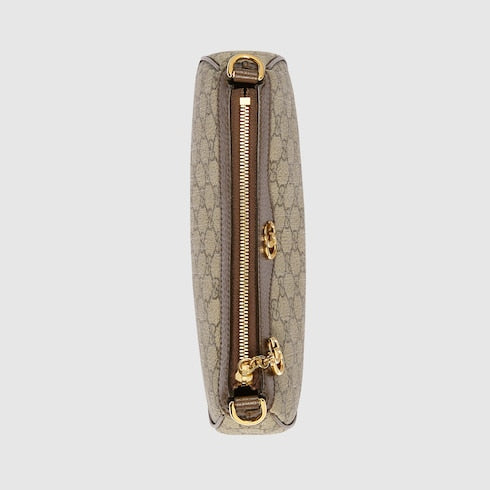 Ophidia small shoulder bag - beige and dark brown GG Supreme
