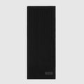 Knit wool scarf with logo - black