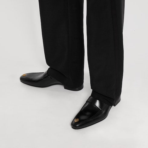 Men's loafer with Gucci Crest - black leather