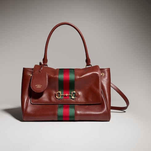 Paparazzo medium top handle bag - chestnut leather