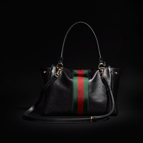 Paparazzo medium top handle bag - black leather